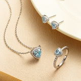 Balance Essential Silver Ring in Created Aquamarine
