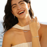 “Wisteria Whisper” Flower Bar Sterling Silver Necklace