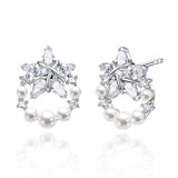 FANCIME "Vega Aureole" Twinkling Star Alpha Lyrae Sterling Silver Stud Earring