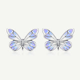 FANCIME「スターライトバタフライ」ルミナスエナメルスターリングシルバーイヤリング