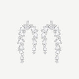 “Blooming Wisteria” Flower Sterling Silver Drop Earrings