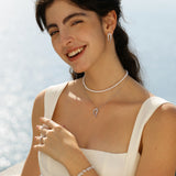 “Blooming Wisteria” Dangling Flower Sterling Silver Necklace