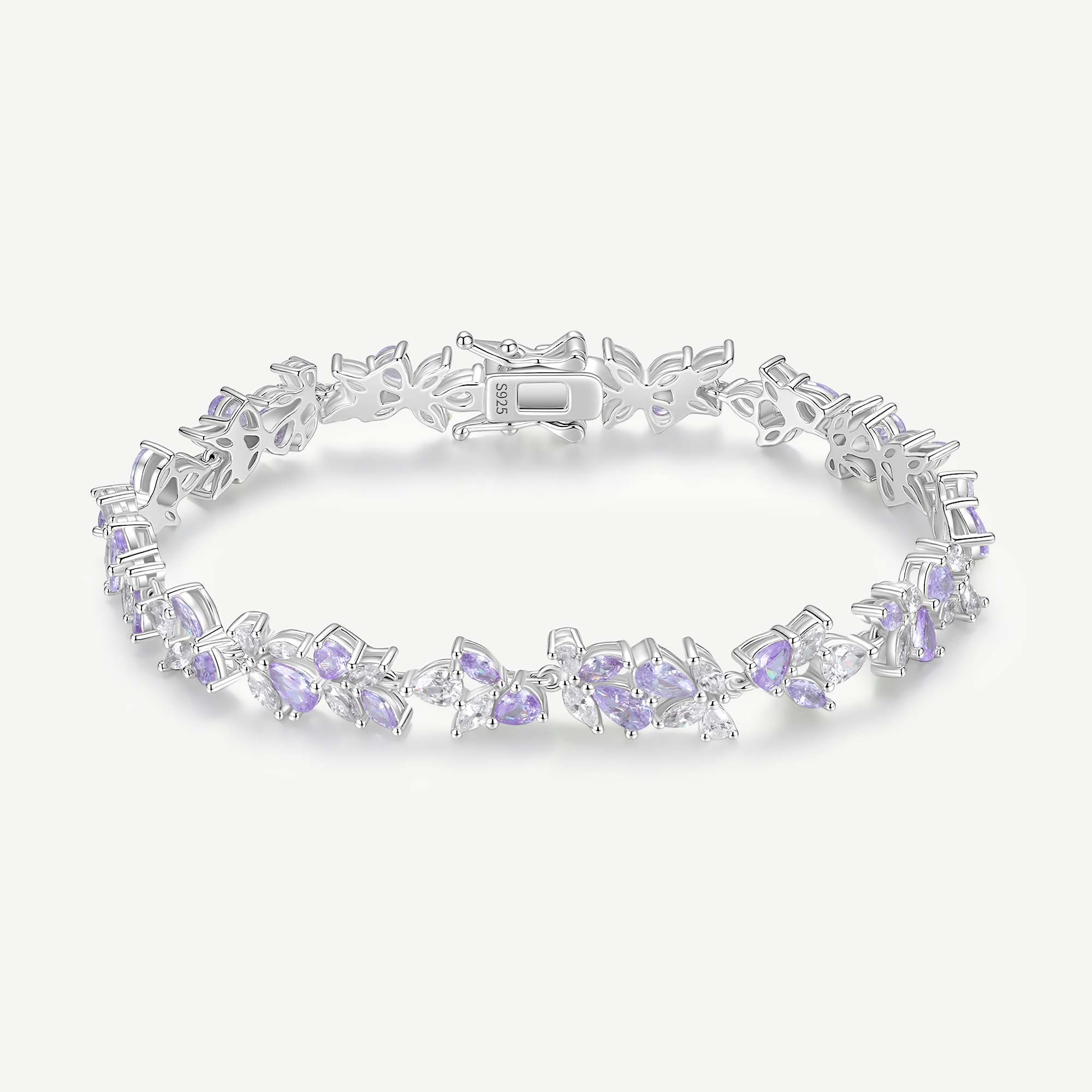 Wisteria Whisper Silver Tennis Bracelet