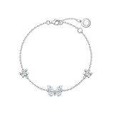 FANCIME "Starlight Butterfly" Luminous Enamel Sterling Silver Bracelet