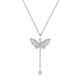"Butterfly Effect" Pull-String Silver Necklace