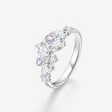 “Wisteria Whisper” Flower Silver Ring