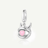 Dark Night Lolita Demon Doll Silver Charm Glow-in-the-Dark Enamel