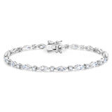 FANCIME "Marquise Melody" Sterling Silver Tennis Bracelet