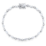FANCIME "Marquise Melody" Sterling Silver Tennis Bracelet