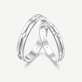FANCIME "Starlit Melody" Couples Promise Sterling Silver Star Matching Rings