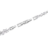 FANCIME “Wisteria Whisper” Flower Tennis Sterling Silver Bracelet