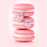 FANCIME "Bow For Princess" Pink Heart Sterling Silver Earrings