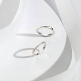 FANCIME "Connected" Couples Band Sterling Silver Rings