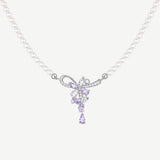 Wisteria Tendril Silver Necklace
