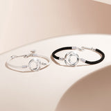FANCIME "Always & Forever" Couples Promise Matching Sterling Silver Bracelets