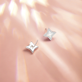 "Starlit Melody" Sterling Silver White Pearl Earrings