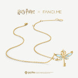 Harry Potter x FANCIME Flying Keys Sterling Silver Necklace Glow-in-the dark Design