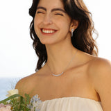 “Wisteria Whisper” Flower Bar Sterling Silver Necklace