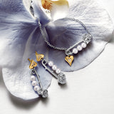 Rose Pin Pearl Silver Earrings