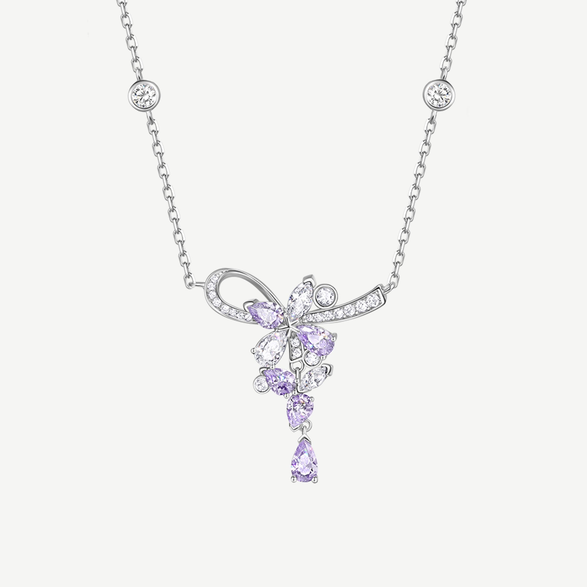 Wisteria Tendril Silver Necklace