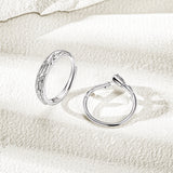 FANCIME "Rose Love" Adjustable Matching Sterling Silver Rings