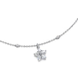 FANCIME "Ms Vega" Twinkling Star Alpha Lyrae Sterling Silver Necklace