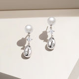 FANCIME “Sugar Bean” Sterling Silver Pearl Earrings