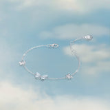 FANCIME "Starlight Butterfly" Luminous Enamel Sterling Silver Bracelet