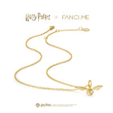 Harry Potter x FANCIME Goldener Schnatz Halskette aus Sterlingsilber