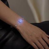 FANCIME "Starlight Butterfly" Luminous Enamel Sterling Silver Bracelet