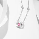 "Eternal Pulse" Sterling Silver Circle Necklace