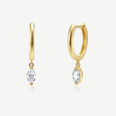 0.25 ct LGD Marquise Glow 14K Gold Drop Earrings