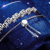 FANCIME "Midnight Sonata" Brilliant Sterling Silver Adjustable Bracelet