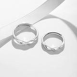 FANCIME "Love Guide" Adjustable Sterling Silver Matching Rings