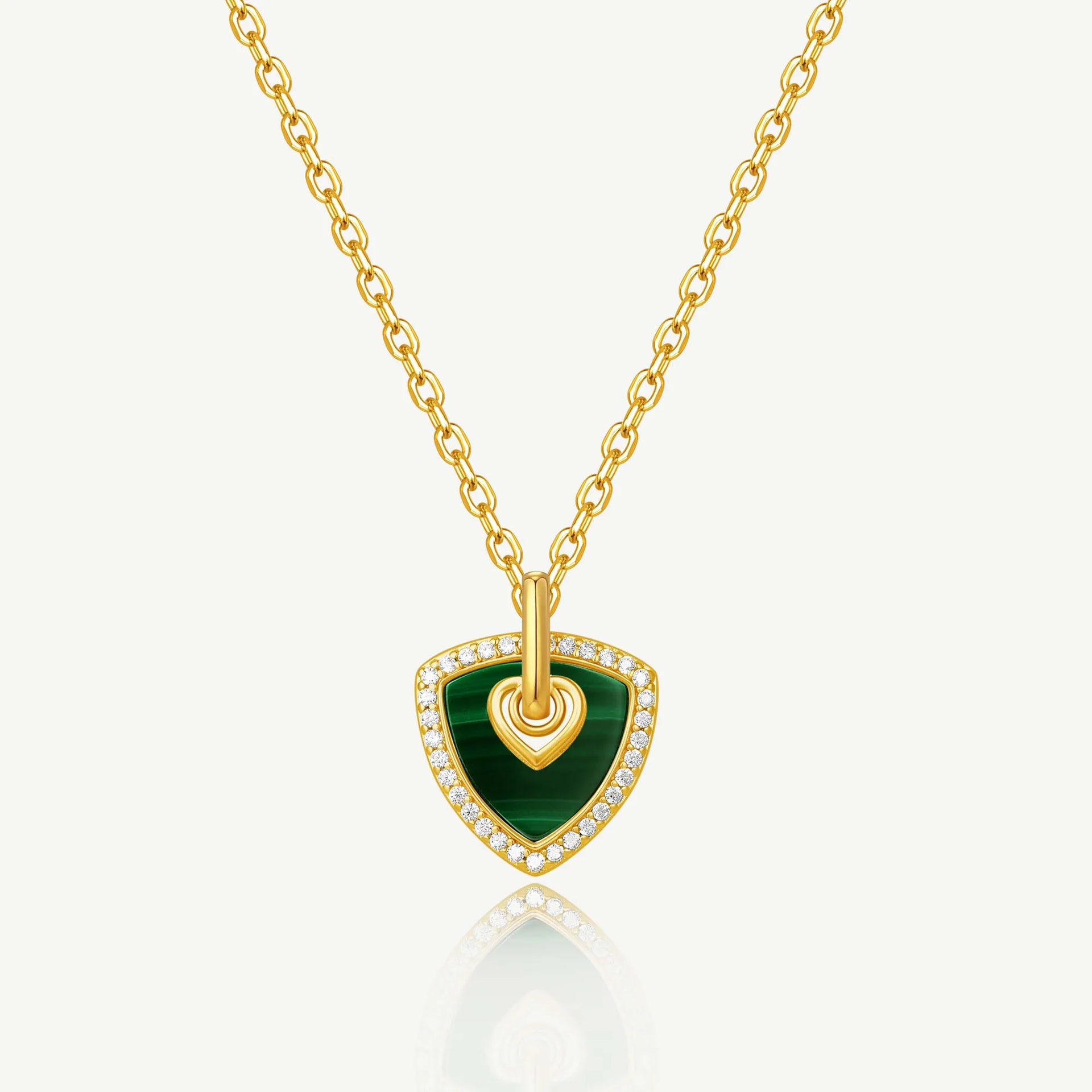 Trinity Signature Necklace Natural Malachite