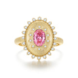 FANCIME "Retro Romance" Vintage Oval Cut October Birthstone Sterling Silver Ring