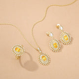 FANCIME "Retro Romance" Vintage Oval Cut November Birthstone Sterling Silver Necklace