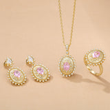 FANCIME "Retro Romance" Vintage Oval Cut October Birthstone Sterling Silver Necklace