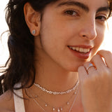 Ocean Eye Birthstone Silver Ring in Aquamarine