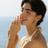 “Wisteria Whisper” Flower Bar Peridot Silver Earrings