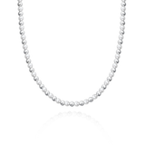 FANCIME “Elysian Elegance” Sterling Silver Bead Chain Necklace