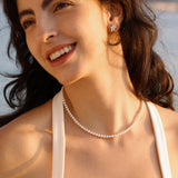 Pearl Blossom Silver Chain Necklace
