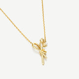 Nature-Inspired Lily of the Valley Bouquet Dainty Silver Necklace