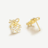 Nature-Inspired Lily of the Valley Dainty Silver Earrings