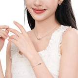 Secret Garden Amethyst & Peridot Birthstone Silver Necklace