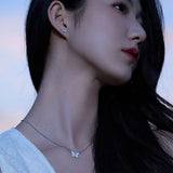 FANCIME「スターライトバタフライ」ルミナスエナメルスターリングシルバーイヤリング