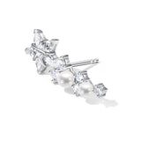 FANCIME "Vega Whisper" Twinkling Star Alpha Lyrae Sterling Silver Stud Earring