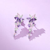 „Wisteria Whisper“ Ohrringe aus rosa Turmalin und Silber