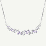 「藤の花」フラワーバー スターリングシルバーネックレス