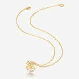 Nature-Inspired Lily of the Valley Dainty Silver Necklace